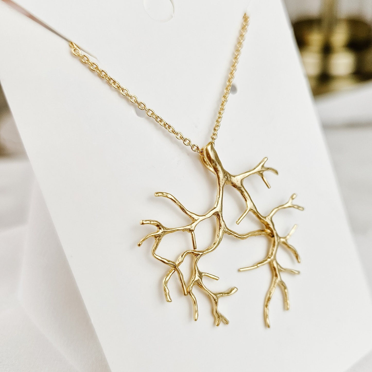 Gold Branch Twig Layering Necklace