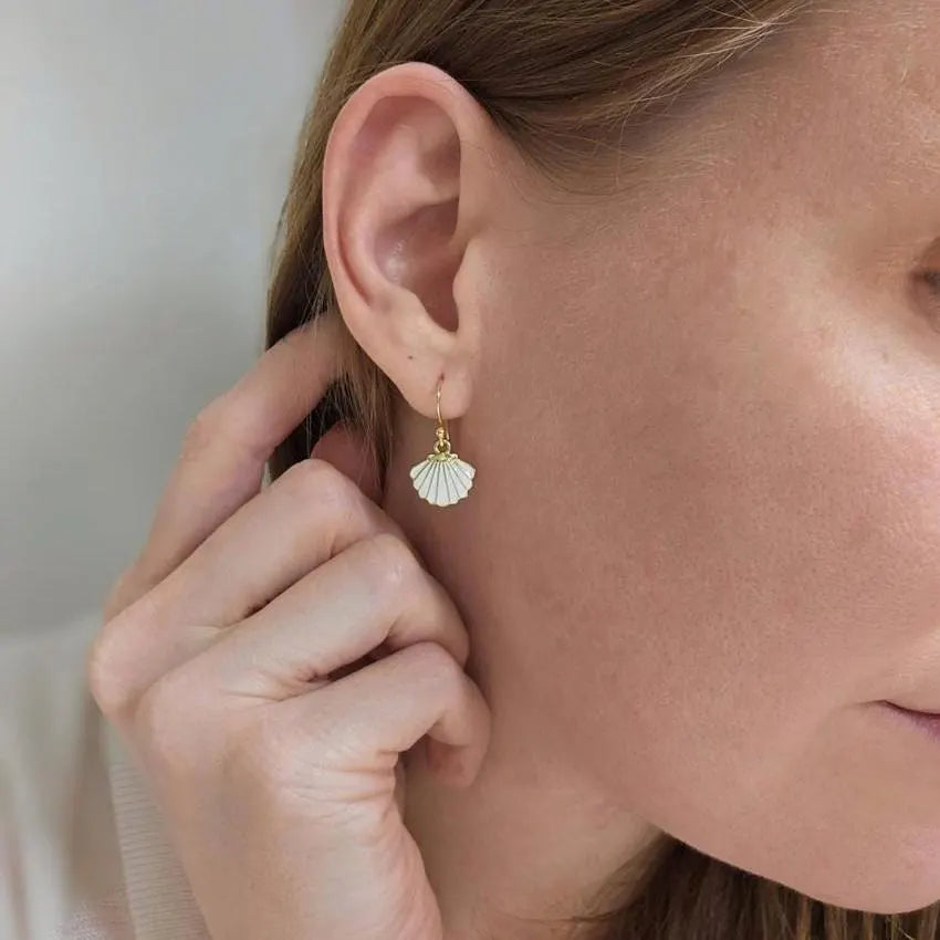 Gold Seashell Mermaidcore Earrings
