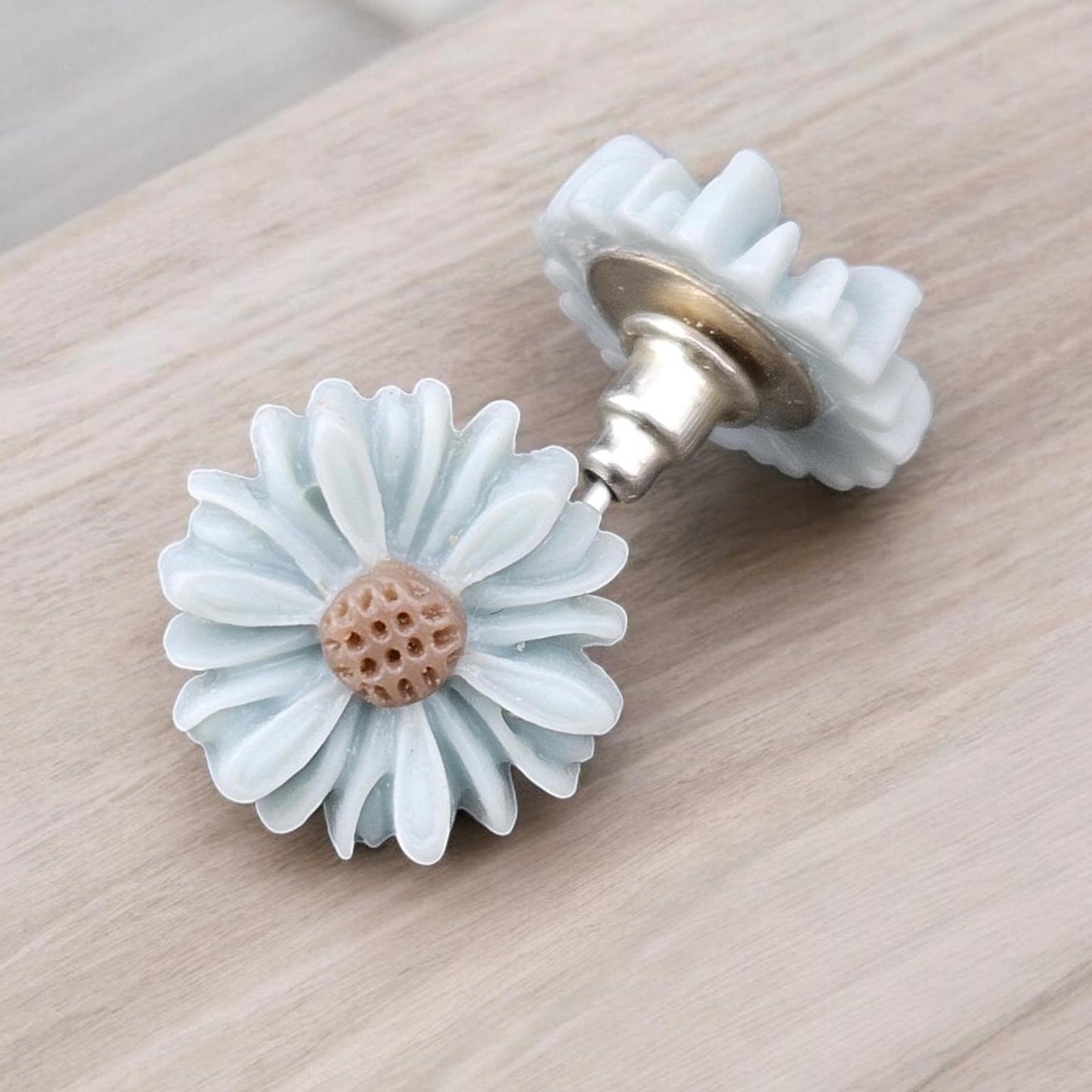 Blue Daisy Resin Stud Earrings