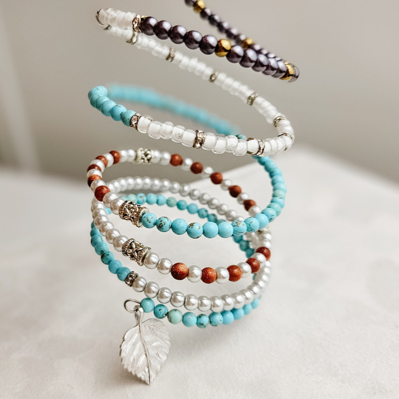 Turquoise Beaded Wrap Bracelet