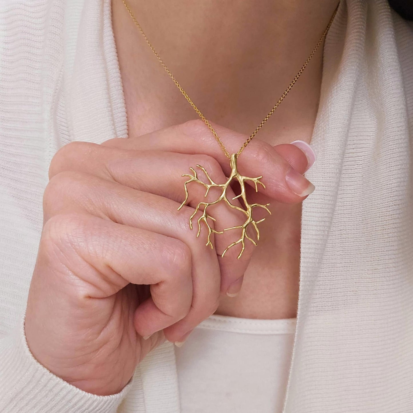 Gold Branch Twig Layering Necklace