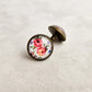 Pretty Floral Bronze Stud Earrings
