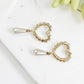Pearl Heart Drop Earrings