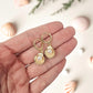 Gold Seashell Pearl Earrings