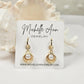 Gold Seashell Pearl Earrings
