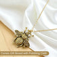 Gold Queen Bee Charm Necklace