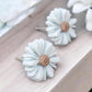 Blue Daisy Resin Stud Earrings