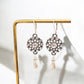 Crystal Chandelier Pearl Drop Earrings