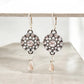 Crystal Chandelier Pearl Drop Earrings