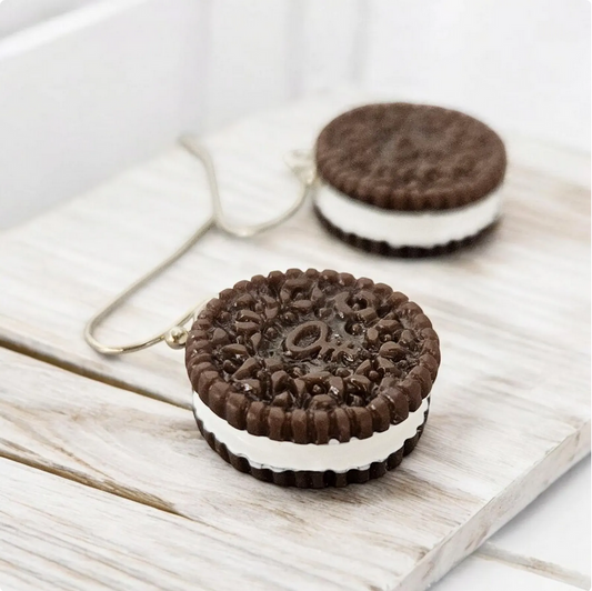 Chocolate Cookie Sandwich  Earrings