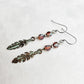 Long Feather Turquoise Blue Earrings