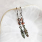 Long Feather Turquoise Blue Earrings