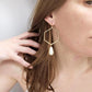 Large Gold Hammered Hoop Earrings