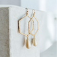 Large Gold Hammered Hoop Earrings
