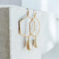 Large Gold Hammered Hoop Earrings