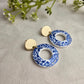 Blue & White Dangle Earrings