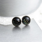 Green Glitter Stud Earrings