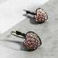 Glitter Heart Druzy Earrings