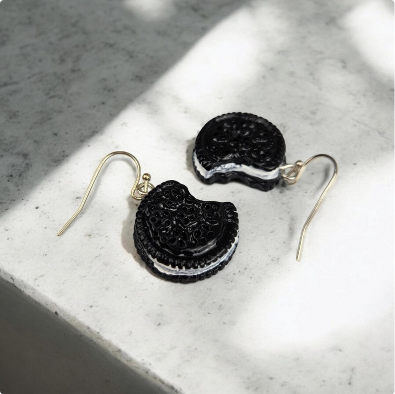 Ice Cream Cookie Sandwich Earrings