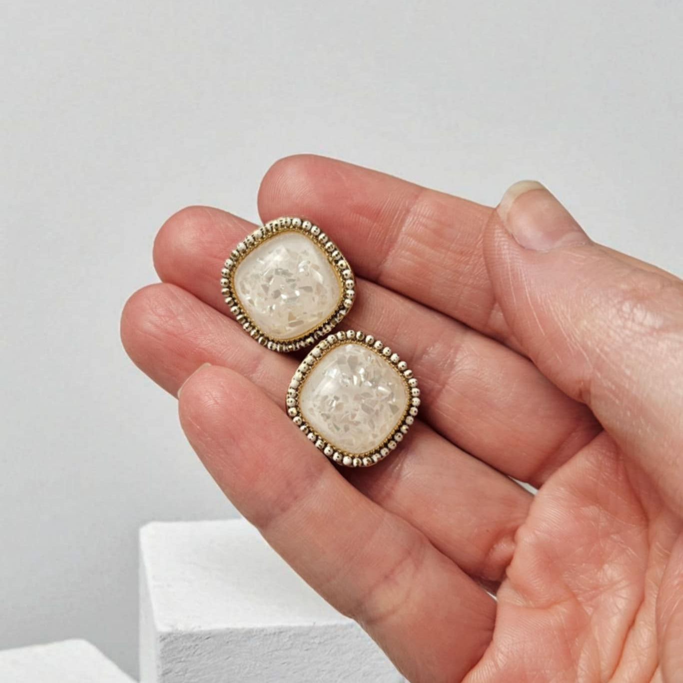 Vintage Inspired Glam Stud Earrings