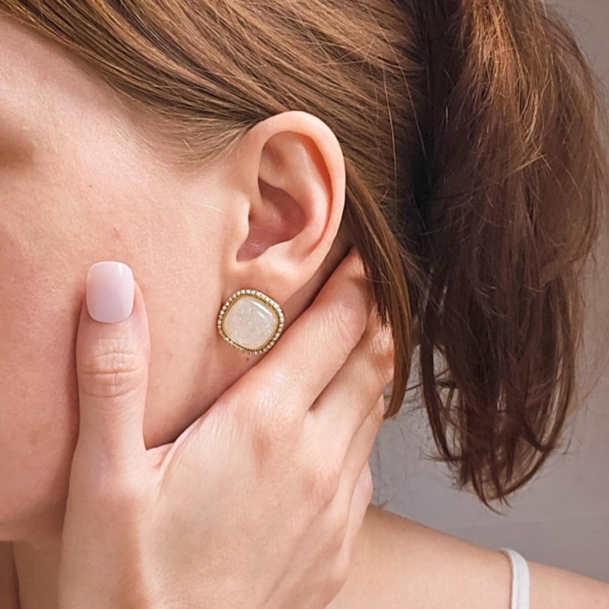 Vintage Inspired Glam Stud Earrings