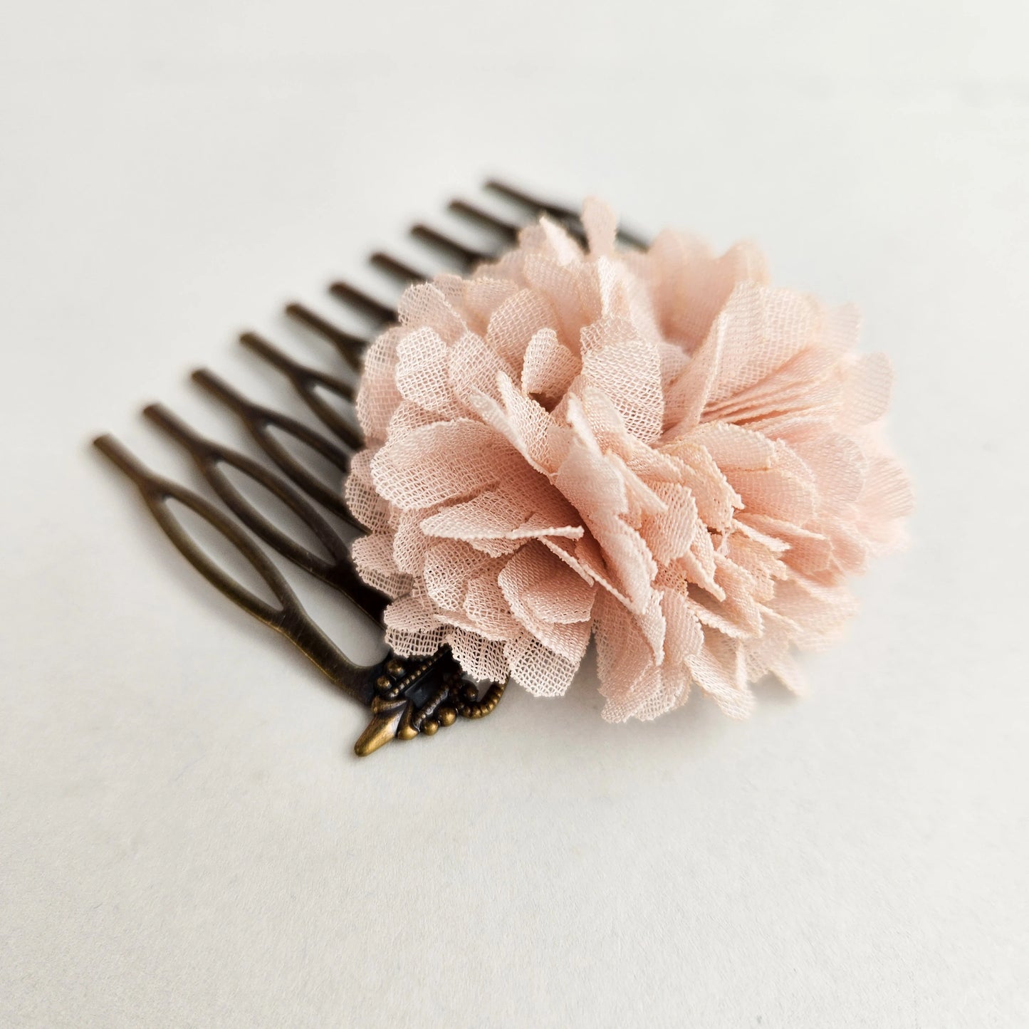 Blush Pink Flower Hair Comb