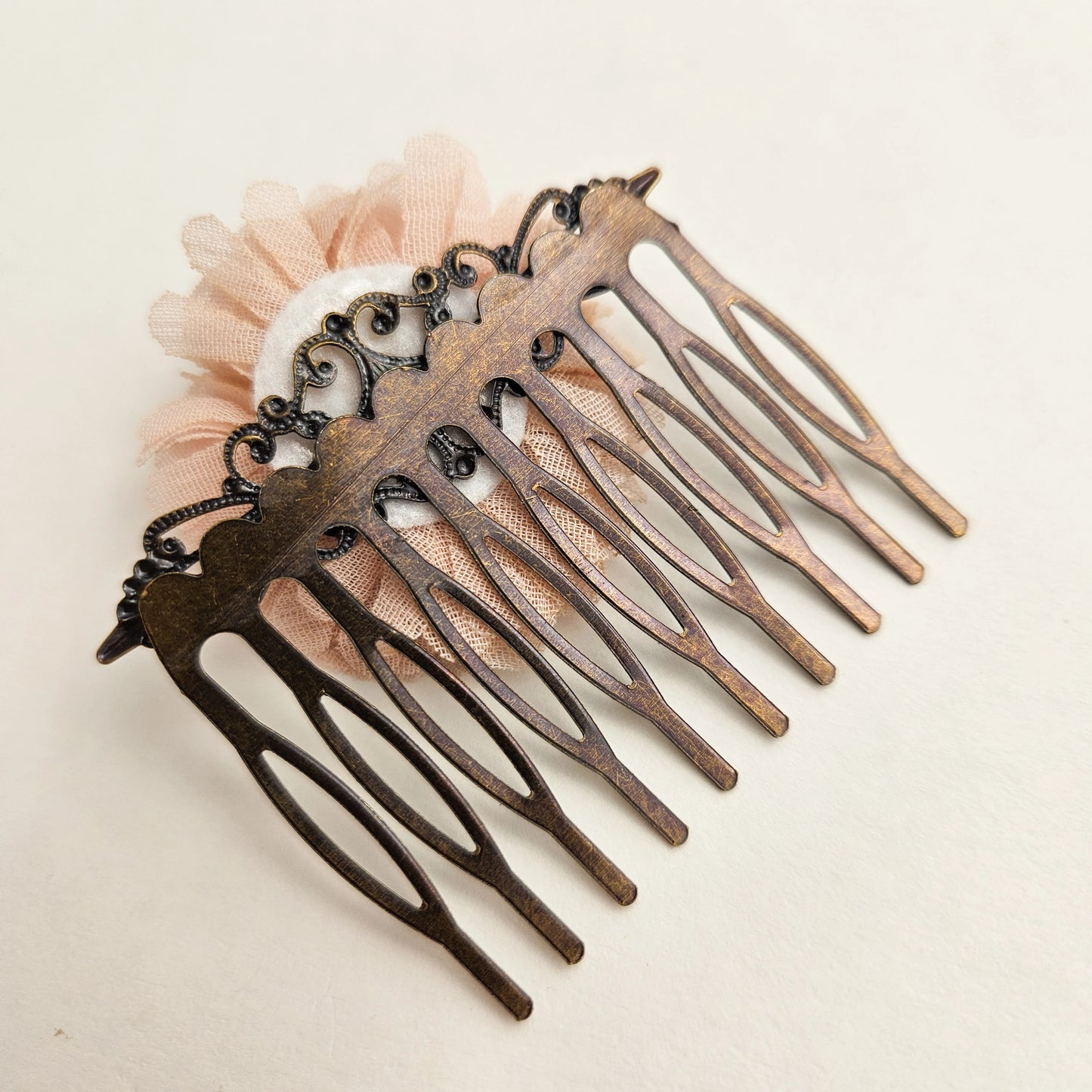 Blush Pink Flower Hair Comb