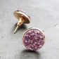 Purple Druzy Stud Earrings