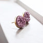 Purple Druzy Stud Earrings