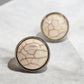 Cream Marble Stud Earrings