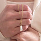 Gold Teardrop Pearl Necklace