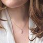 Gold Teardrop Pearl Necklace