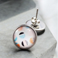 Geometric Silver Stud Earrings