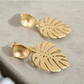 Gold Palm Leaf Earrings