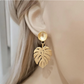 Gold Palm Leaf Earrings