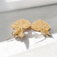 Gold Palm Leaf Earrings