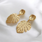 Gold Palm Leaf Earrings