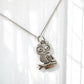 Silver Owl Charm Necklace