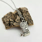 Silver Owl Charm Necklace