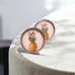 Silver Pineapple Stud Earrings