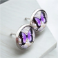 Purple Butterfly Stud Earrings