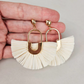 Ivory Fan Fringe Statement Earrings