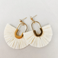 Ivory Fan Fringe Statement Earrings