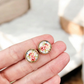 Floral Gold Stud Earrings