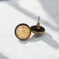 Pink Gold Flake Stud Earrings