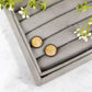 Pink Gold Flake Stud Earrings
