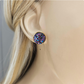 Rainbow Glitter Druzy Stud Earrings
