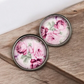 Purple Floral Stud Earrings
