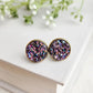Rainbow Glitter Druzy Stud Earrings