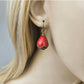 Ruby Red Dangle Drop Earrings